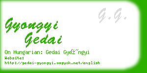 gyongyi gedai business card